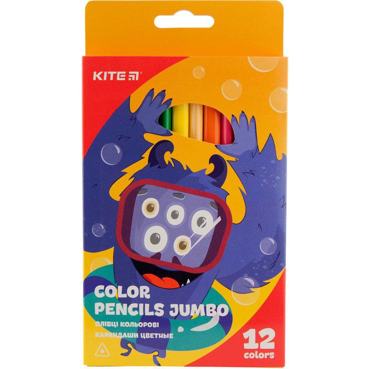 Kite Карандаши цветные трёхгранные Jolliers Jumbo K19-048-5, 12 шт. - зображення 1