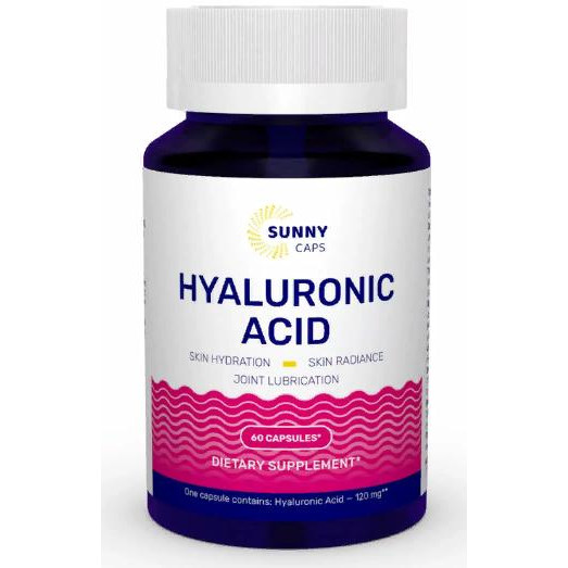 Sunny Caps Hyaluronic Acid 120 mg Гіалуронова кислота 60 капсул - зображення 1