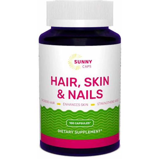Sunny Caps Hair, Skin And Nails Complex Powerfull Комплекс шкіра, волосся, нігті 100 капсул - зображення 1