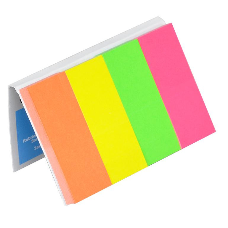 DONAU Закладки паперові з клейкою смужкою, 4 кольори. х50л., 20х50мм, неон, асорті (7576001PL) - зображення 1