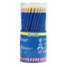 BuroMax Карандаш графитовый , HB, ластик, пластик, синий (BM.8514)