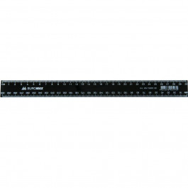 BuroMax Линейка пластиковая , 30 см, черная (BM.5830-30)