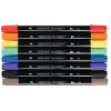 DERWENT маркер Набір маркерів з двома накінечнками  Academy Twin-Tip Markers - Brush, 8 шт 98206 - зображення 2