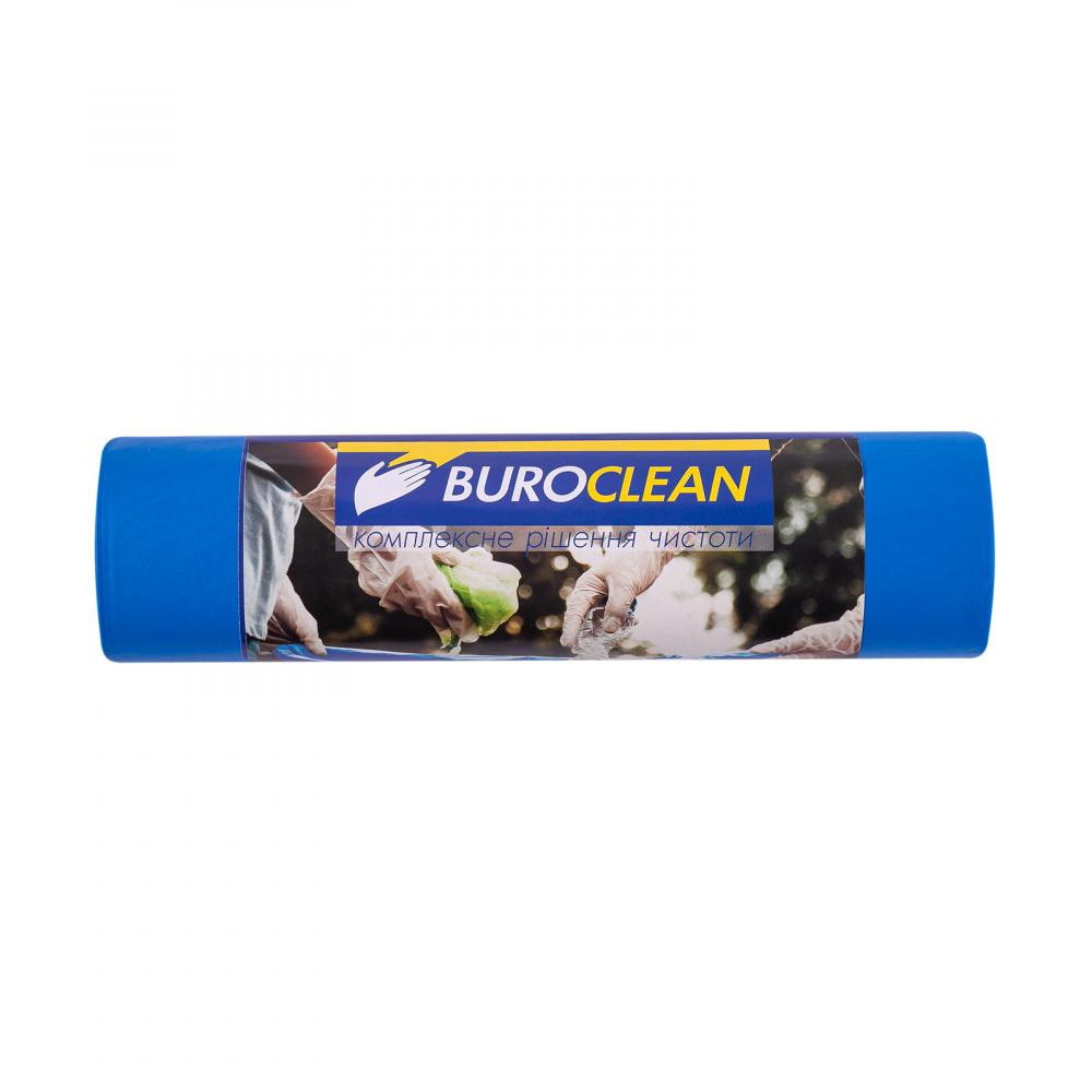 Buroclean Пакети для сміття EuroStandart міцні, сині, 240 л, 5 шт, , 10200061 - зображення 1