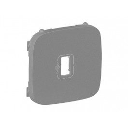 Legrand Лицевая панель USB розетки алюминий 754757 Valena Allure