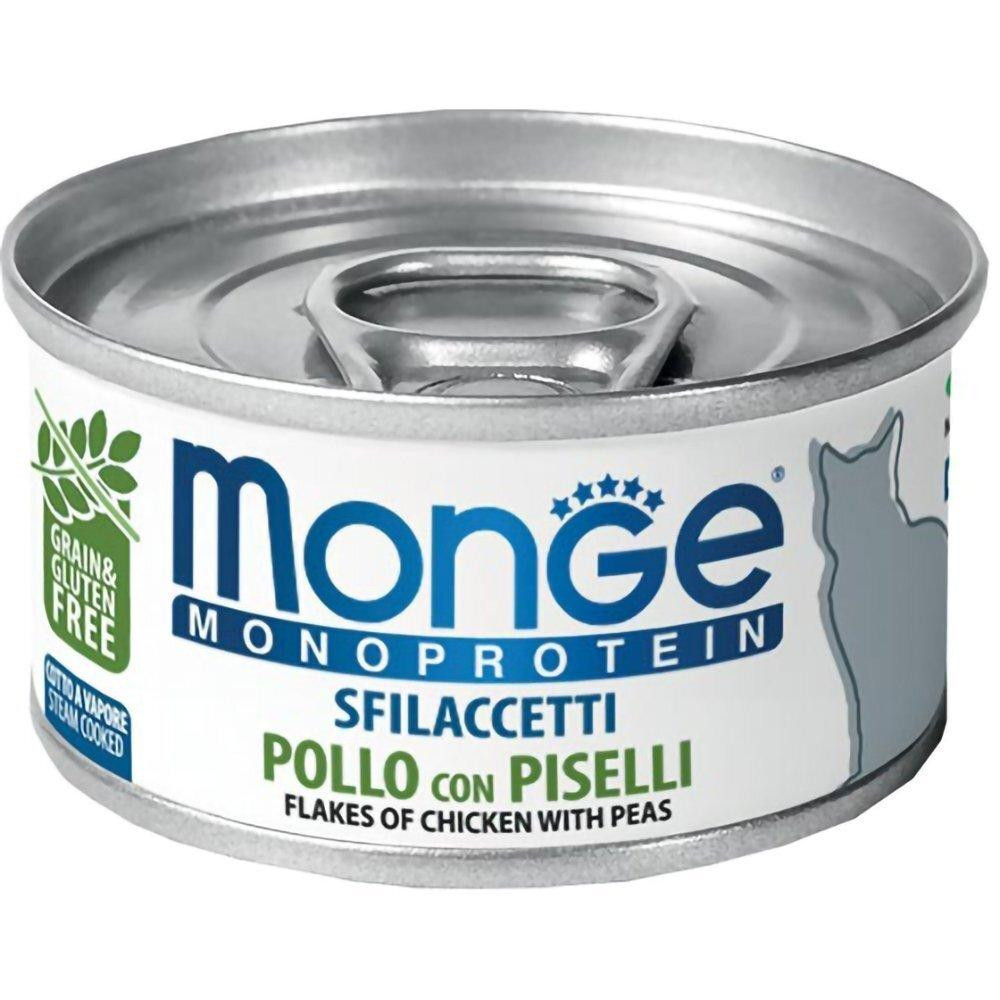 Monge Monoprotein Flakes Of Only Chicken With Peas 80 г (8009470007184) - зображення 1