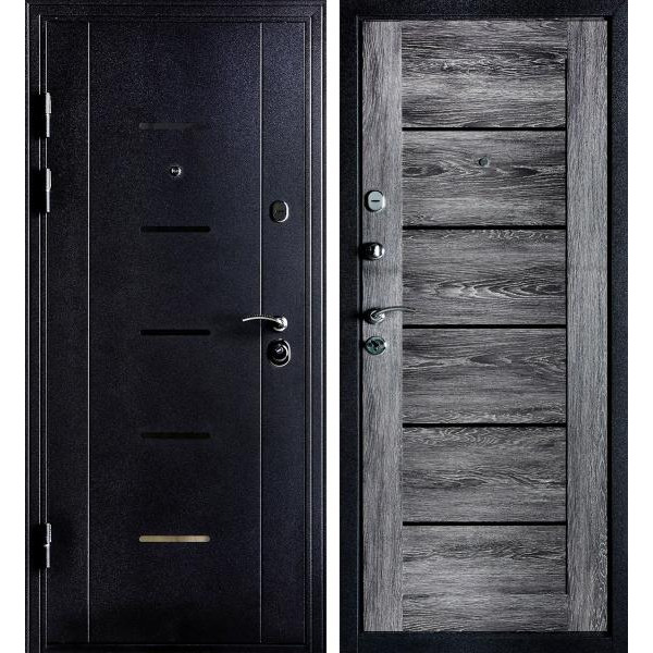 Двері БЦ Верховина (Шале) чорний муар 2050x960 мм ліві - зображення 1