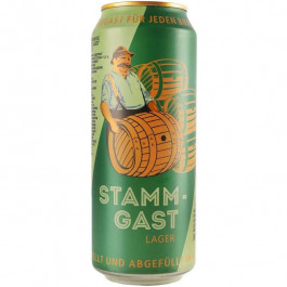 Stammgast Пиво  Lager, світле, фільтроване, 5%, з/б, 0,5 л (4022411030847)