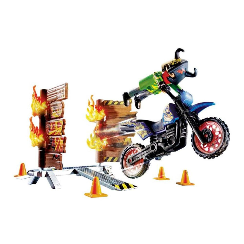 Playmobil Stunt show Мотокрос з вогняною стіною (70553) - зображення 1