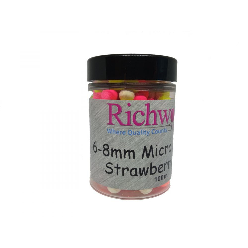 Richworth Бойлы Micro Pop-Ups / Strawberry Jam / 6-8mm 100ml - зображення 1