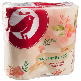 Auchan Туалетний папір целюлозний , 4 шт. (4823090120870)
