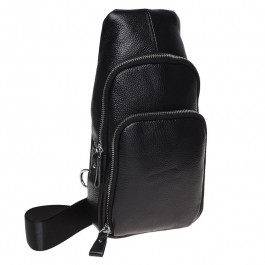Borsa Leather Мужская сумка-слинг  черная (K15058-black)