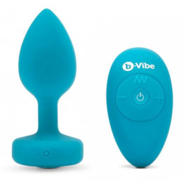 B-Vibe Vibrating Jewel Plug S/M, бірюзова (4890808242384)