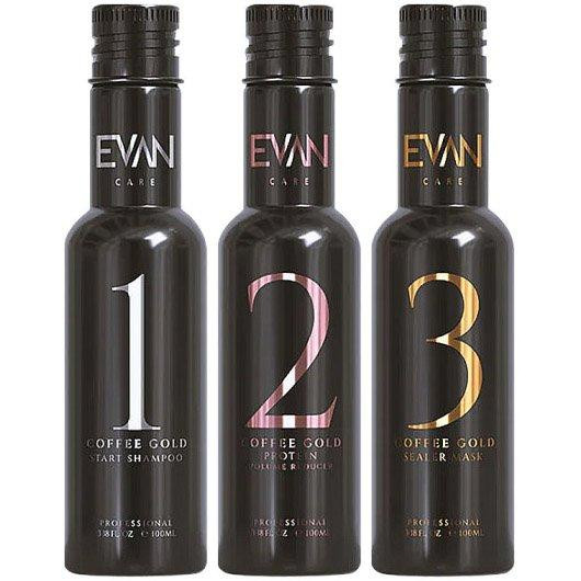 Evan Care Міні-комплект  Keratin Coffee Gold Line 3x100 мл (9000155763546) - зображення 1