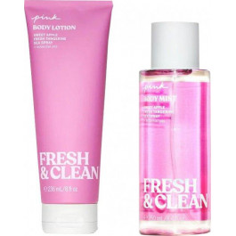 Victoria's Secret Набір косметики для догляду Victoria’ Pink Fresh & Clean Лосьйон для тіла 236 мл + Міст 250 мл (1159