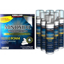 Kirkland Піна  Minoxidil 5% для росту волосся та бороди 6 флаконів (96619929221)