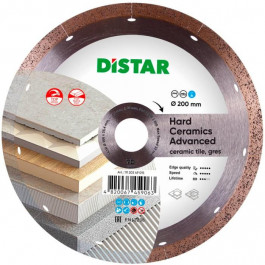 Distar Круг алмазный отрезной 1A1R 200x1,3x10x25,4 Hard ceramics Advanced (11120349015) (керамическая плитк