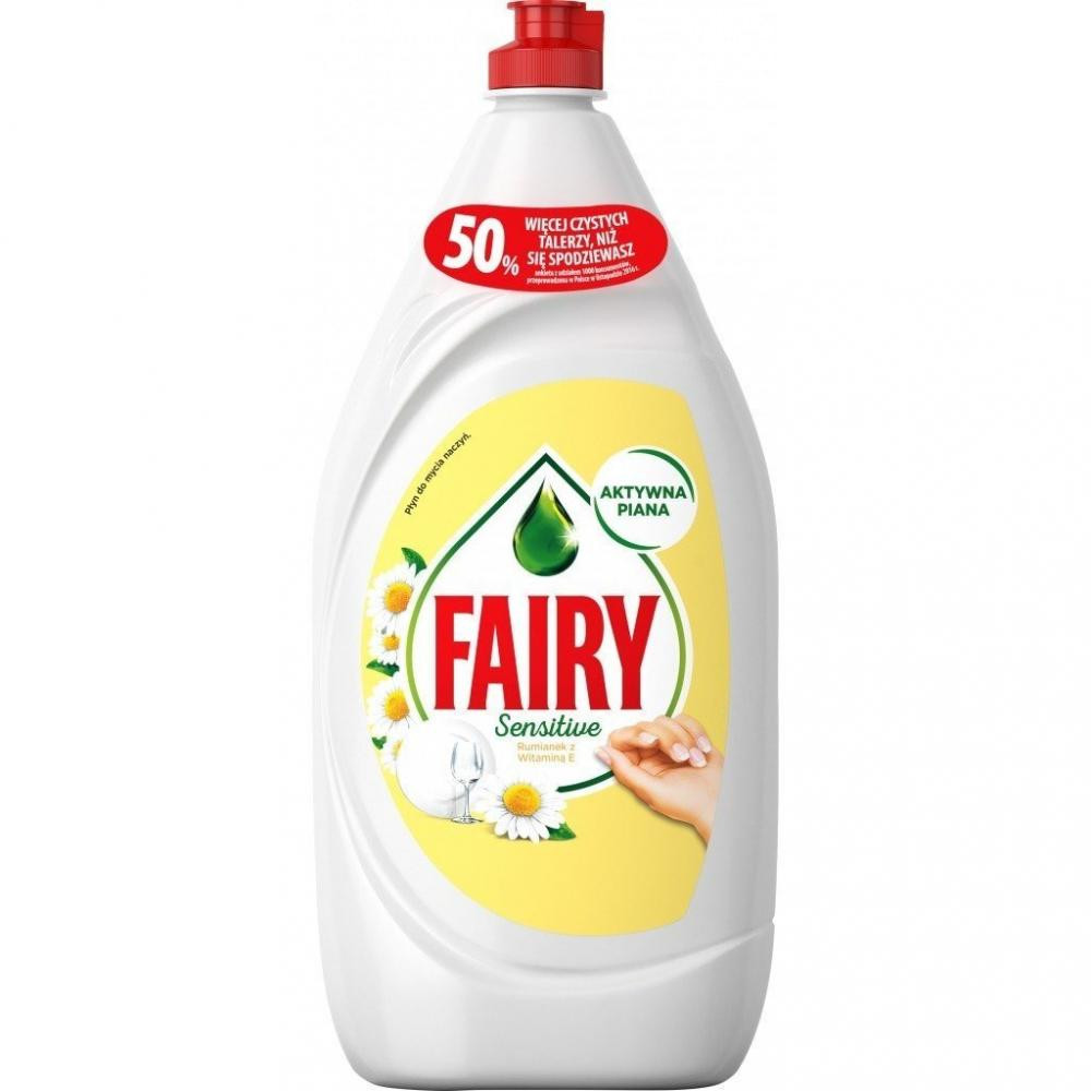 Fairy Жидкое средство для мытья посуды Ромашка и Витамин Е 1350 мл (8001090622129) - зображення 1