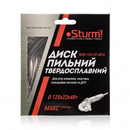 Sturm Диск пильный 9020-125-22-48TA 125х22 мм 48 зубов