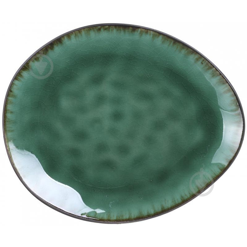 Bella Vita Тарілка обідня Glaze Green 20x16,5 см 2 сорт (P00177) - зображення 1