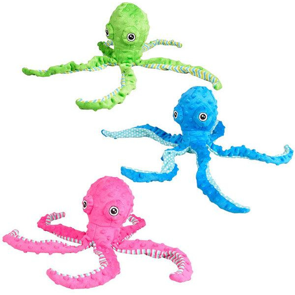 Karlie-Flamingo М'яка іграшка Bubbly Plush Octopus восьминіг для собак 12х8х39 см (54190) - зображення 1