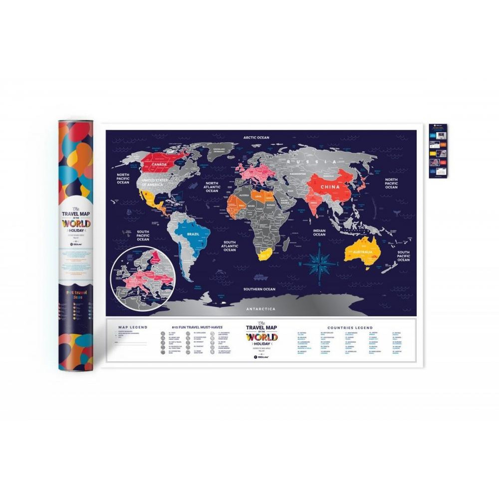 1dea.me Скретч карта мира Travel Map Holiday World на английском языке HW (4820191130227) - зображення 1