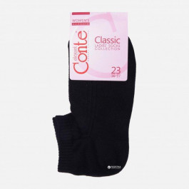 Conte Шкарпетки жіночі  Classic короткі, без малюнка, 016 чорний, розмір 25 (7С-34СП)