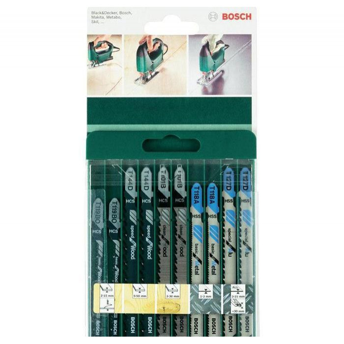 Bosch Набор пилочек для лобзика Wood and Metal, 10 шт (2609256746) - зображення 1