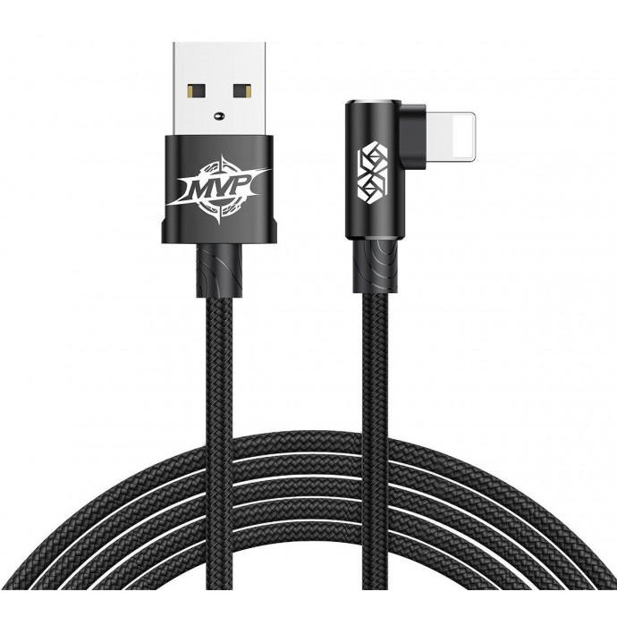 Baseus MVP Elbow Type Cable USB For IP 2A 1M Black (CALMVP-01) - зображення 1