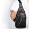 Vintage Черный мужской слинг - рюкзак среднего размера  (14973) - зображення 9