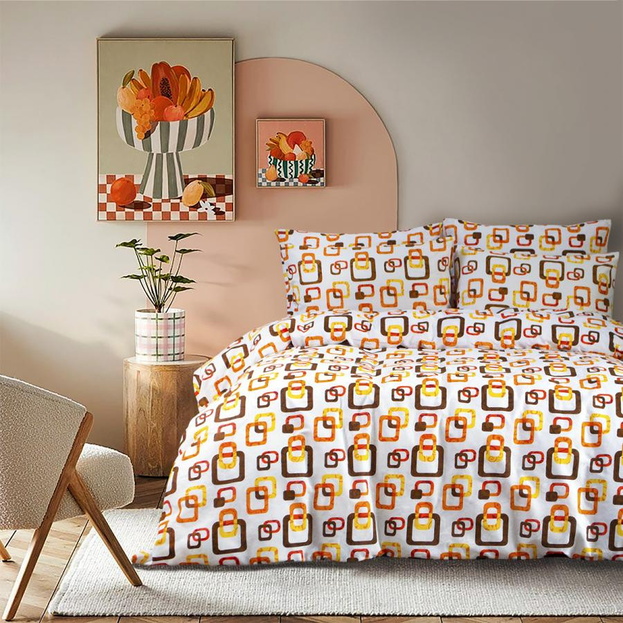 Iris Home Комплект постельного белья  двуспальный ранфорс Delta Orange (svt-2000022282994) - зображення 1