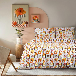 Iris Home Комплект постельного белья  двуспальный ранфорс Delta Orange (svt-2000022282994)