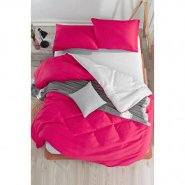 Eponj Home Комплект постельного белья  евро ранфорс Paint Mix Fusia/A.Gri (svt-2000022292399)