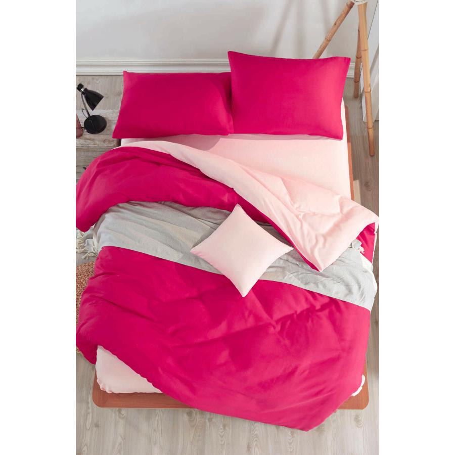 Eponj Home Комплект постельного белья  евро ранфорс Paint Mix Fusia/Somon (svt-2000022292405) - зображення 1
