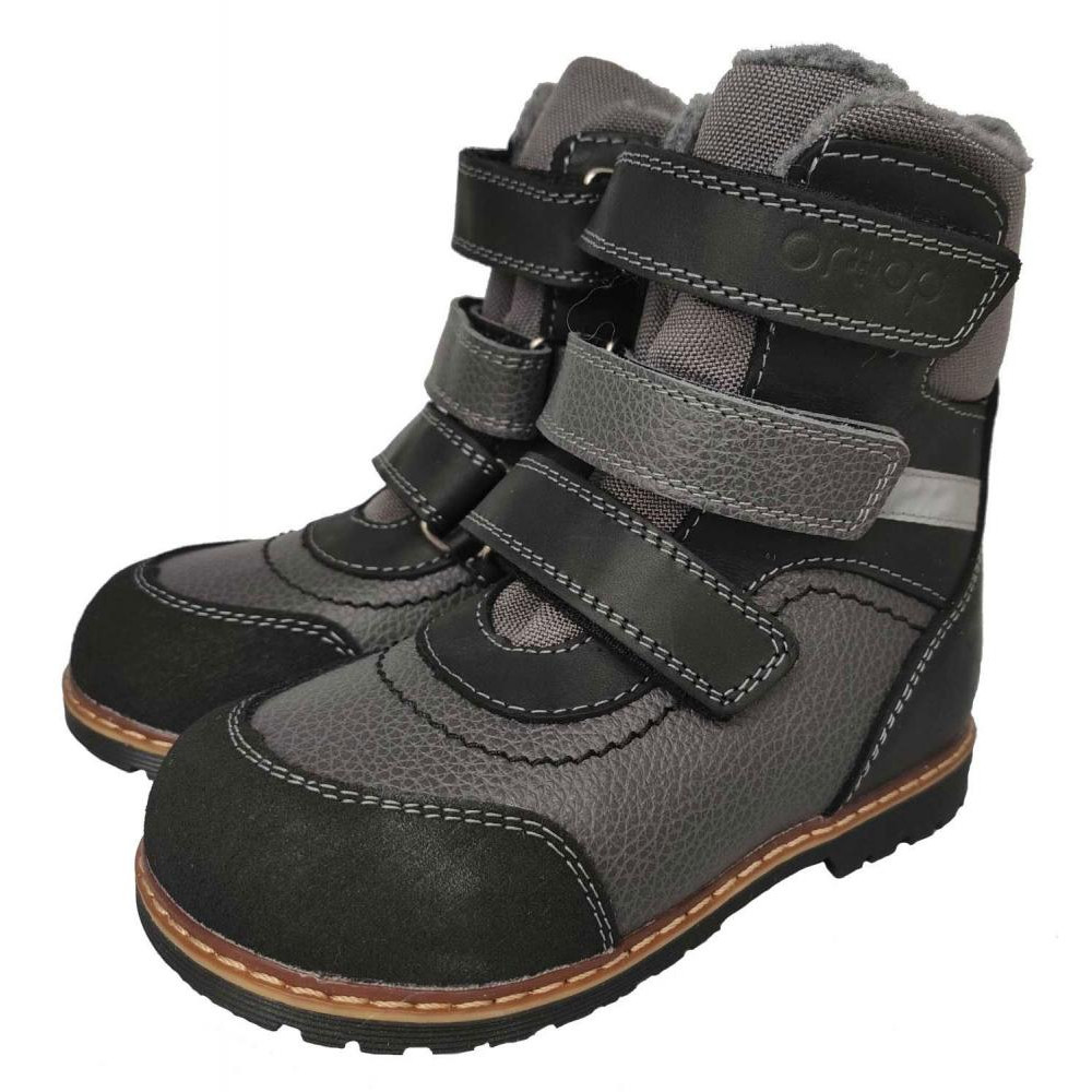 Ortop Ортопедические ботинки для мальчиков, зимние, кожаные с супинатором  312-Blg, размер 26 - зображення 1