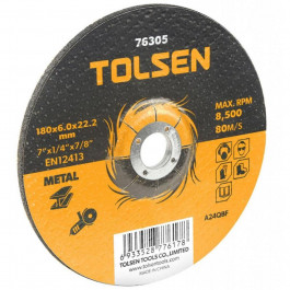 Tolsen Диск шлифовальный по металлу 180х6.0х22.2мм