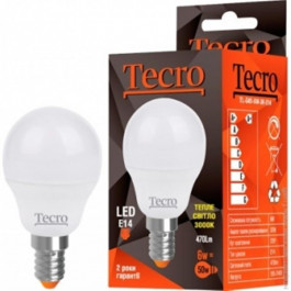 Tecro LED G45 6W 3000K E14 (TL-G45-6W-3K-E14)