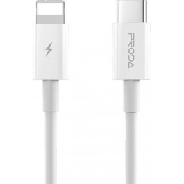   Proda PD-B27i USB Type-C to Lightning 1m White (6971278728542)