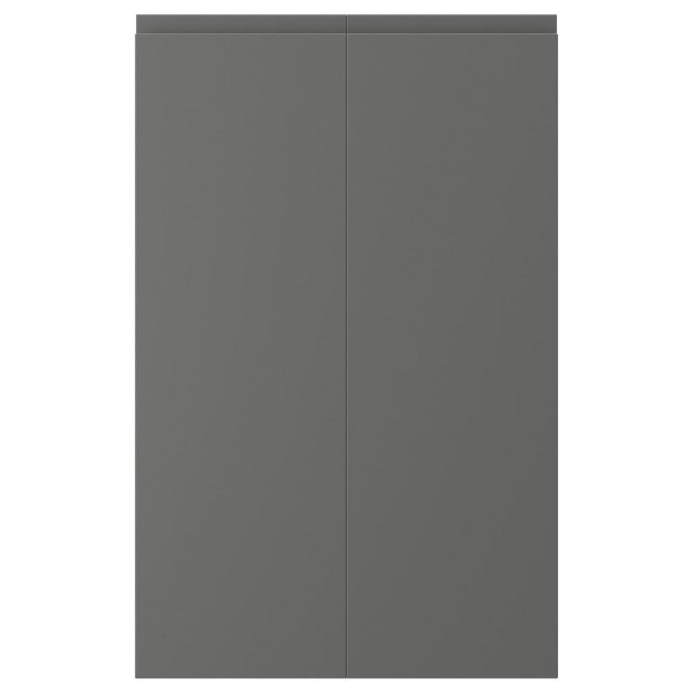 IKEA VOXTORP ВОКСТОРП, 504.540.98, 2 дверцят для кутової підлог шафи, праворукий темно-сірий, 25х80 см - зображення 1