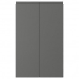 IKEA VOXTORP ВОКСТОРП, 504.540.98, 2 дверцят для кутової підлог шафи, праворукий темно-сірий, 25х80 см