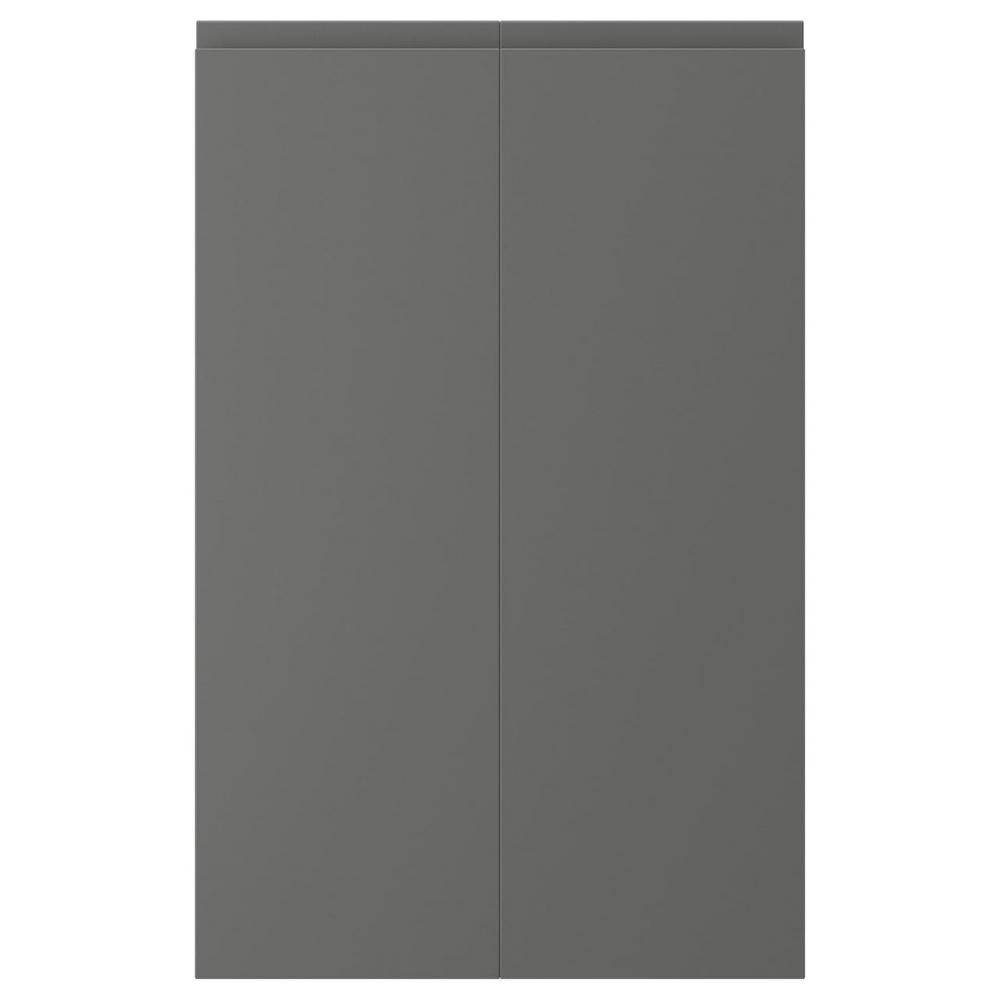 IKEA VOXTORP ВОКСТОРП, 304.540.99, 2 дверцят для кутової підлог шафи, ліворукий темно-сірий, 25х80 см - зображення 1