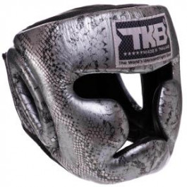 Top King Шолом боксерський з повним захистом Super Snake TKHGSS-02 / розмір S, чорний/срібний