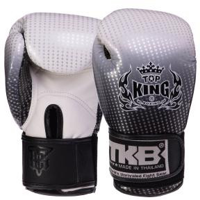Top King Рукавички боксерські дитячі шкіряні Super Star TKBGKC-01 / розмір L, срібний - зображення 1
