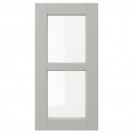 IKEA LERHYTTAN ЛЕРХЮТТАН, 204.615.09, Скляні дверцята, світло-сірий, 30х60 см