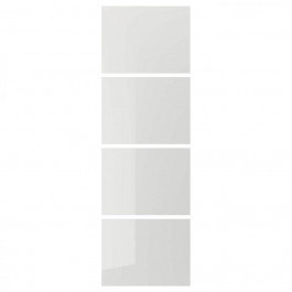 IKEA HOKKSUND 4 панели к раме раздвижных дверей, глянцевый светло-серый светло-серый (703.823.50)