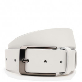 Borsa Leather Ремінь  V1115FX49-white чоловічий шкіряний білий під брюки