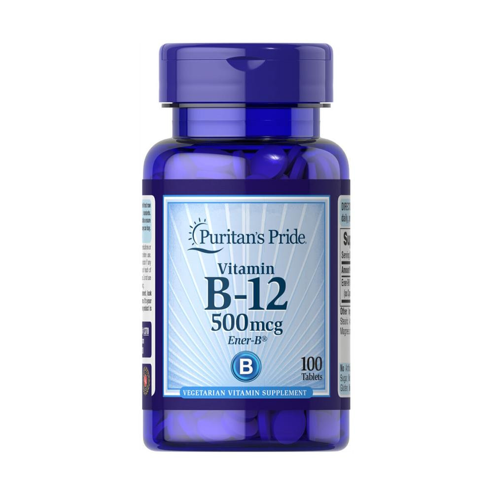 Puritan's Pride Vitamin B-12 500 mcg, 100 таблеток - зображення 1