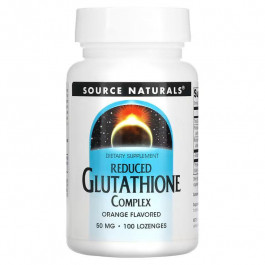 Source Naturals Reduced Glutathione Complex, 100 леденцов Апельсин