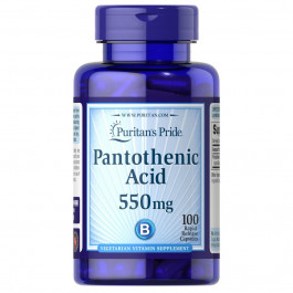Puritan's Pride Pantothenic Acid 550 mg, 100 капсул