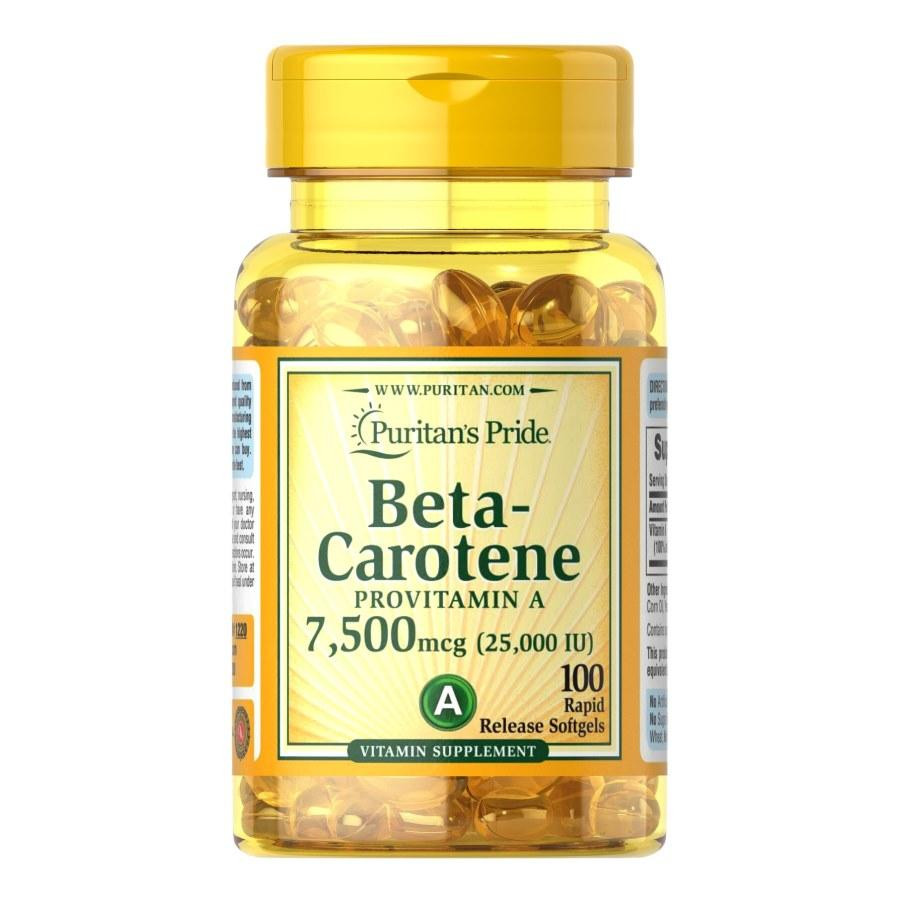 Puritan's Pride Beta-Carotene 25000 IU 100 капс - зображення 1